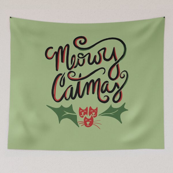 Item preview, Meowy Catmas  designed and sold by FrictionMaxxing.