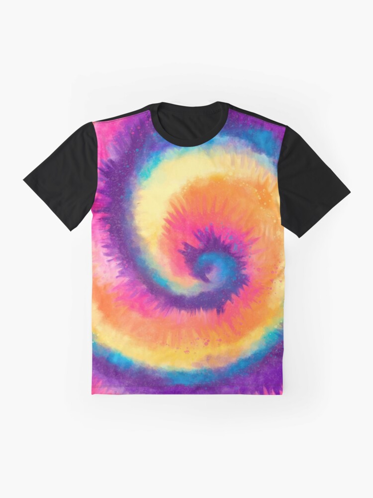 GALACTIC PINK Tie Dye Shirt Black and Pink Spiral Tie Dye T-shirt