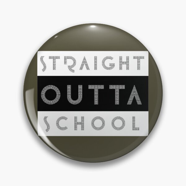 Artikelvorschau, 'Straight Outta School' dekoratives Typografie-Design entworfen und verkauft von deepakrode7.