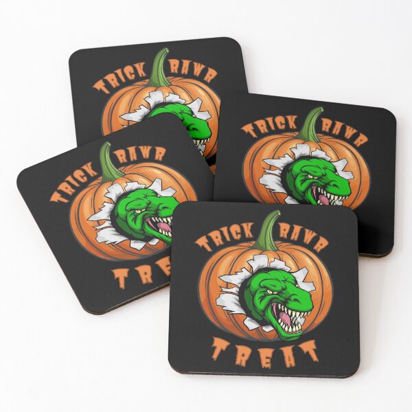 Item preview, Trick rawr treat - Halloween trick or treat - Scary sugary dinos designed and sold by For the love of Pixels.