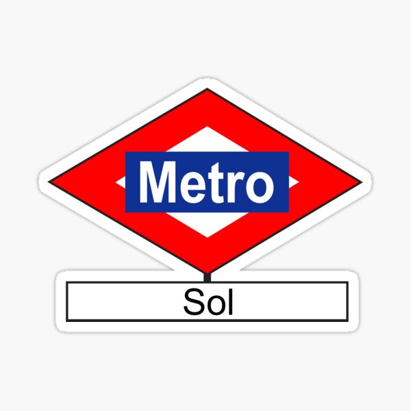 Placa de la estación de Metro de Sol Pegatina