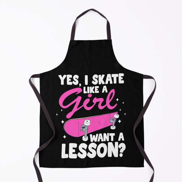 Item preview, Yes, I Skate Like A Girl Want A Lesson Funny Skateboard designed and sold by Stronzi.
