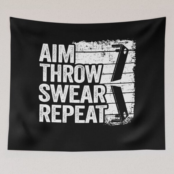 Item preview, Aim Throw Swear Repeat Corn Hole Bean Bag Toss Cornhole designed and sold by Stronzi.