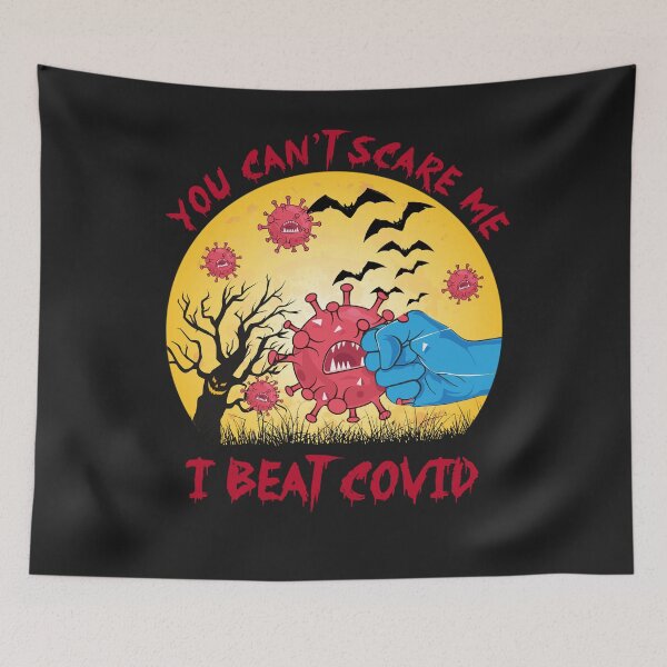 Item preview, Happy Halloween I Beat Covid You Can't Scare Me classic T shirt designed and sold by TalbotElizabeth.