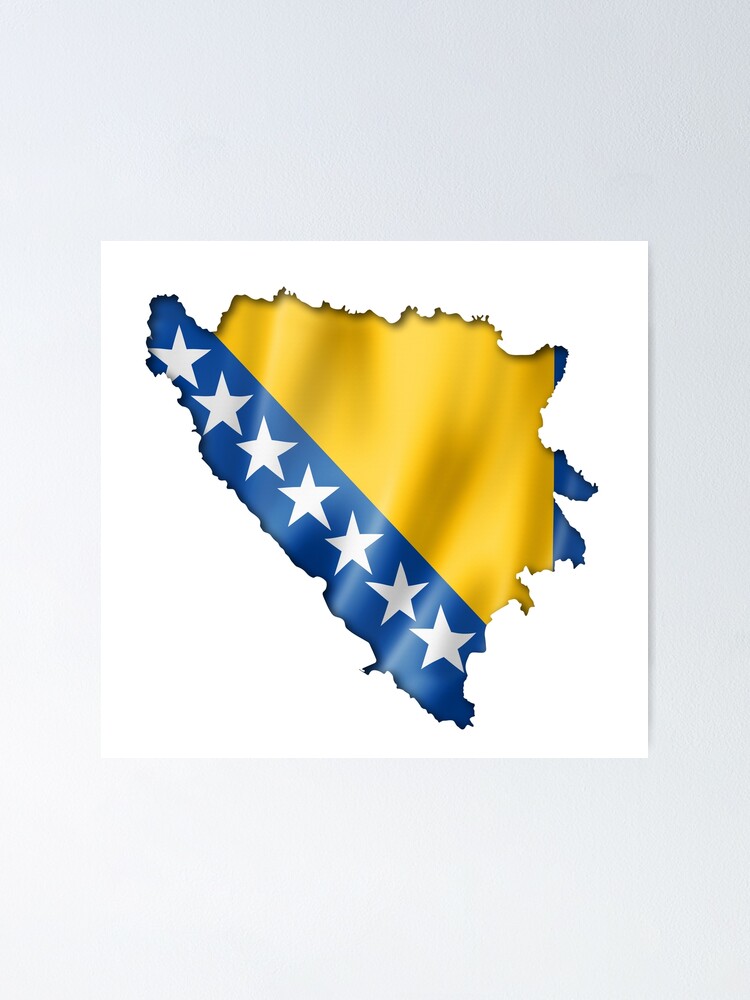 Poster for Sale mit Flagge von Bosnien und Herzegowina - Bosnien