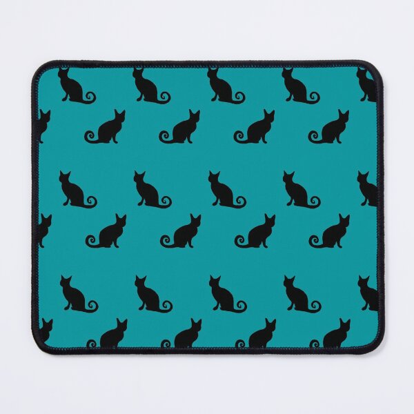 Item preview, Teal blue Green and Black cat print designed and sold by DemonicGloom.