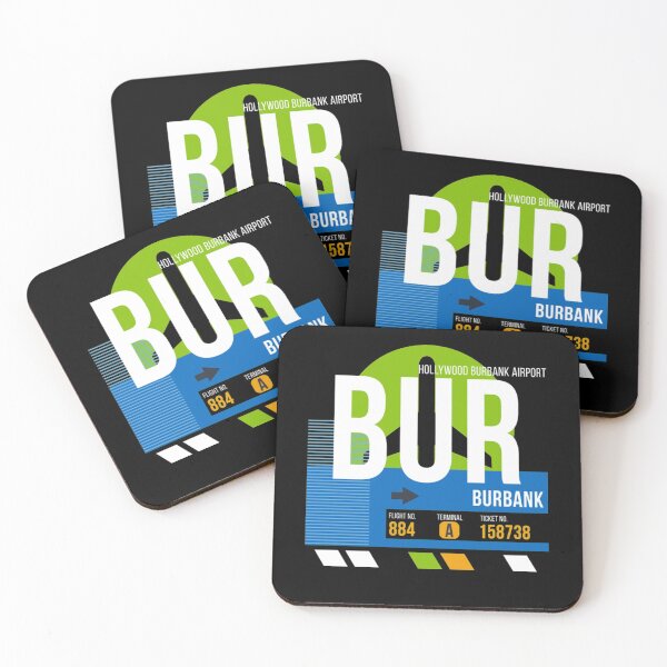 Item preview, Hollywood T-ShirtBurbank (BUR) Airport __ Retro Sunset Baggage Tag  designed and sold by shoptoiquan.
