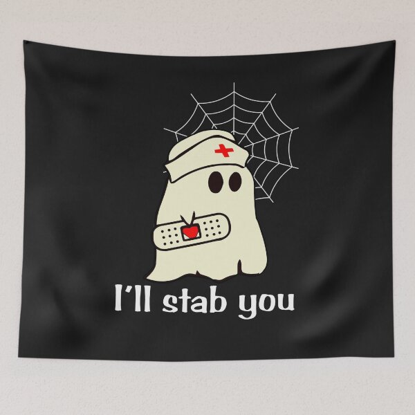 Item preview, Happy Halloween I'll stab you boo classic T shirt designed and sold by TalbotElizabeth.