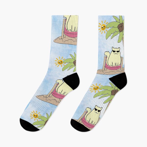 Item preview, Cat holliday on tropical island designed and sold by NyengRepublic.
