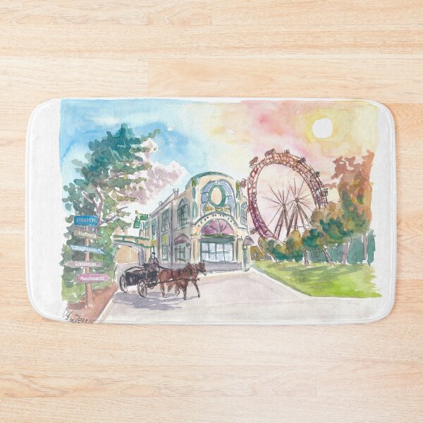 Item preview, Prater de Viena, Austria, con noria y señalética designed and sold by artshop77.