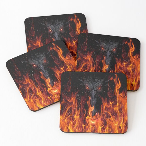 Item preview, Flaming Black Dragon Fire Graphic designed and sold by SpookshowDesign.