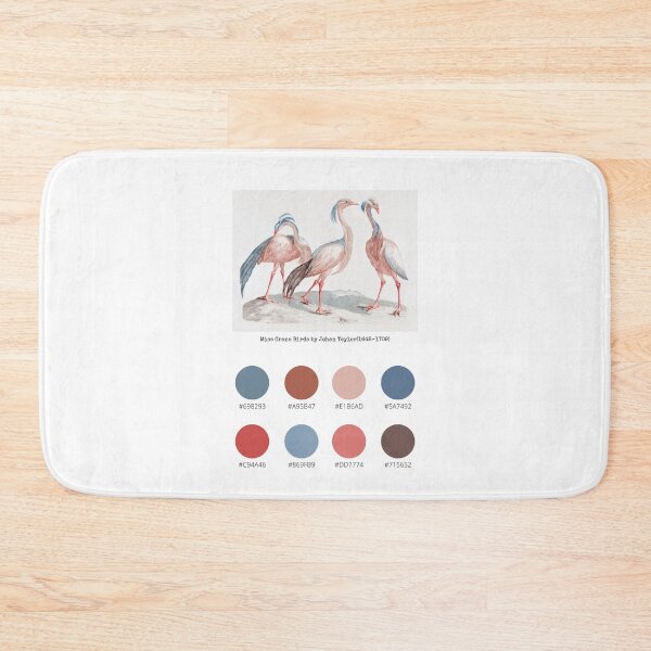 Item preview, Colour Palette of Miss Crane Birds by Johan Teyler (1648-1709) designed and sold by CoffeewithAnh.