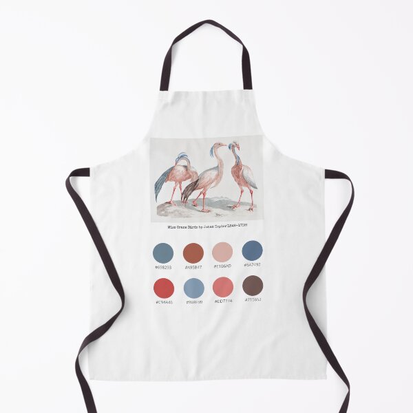 Item preview, Colour Palette of Miss Crane Birds by Johan Teyler (1648-1709) designed and sold by CoffeewithAnh.