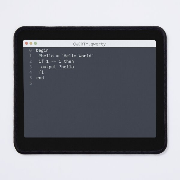 Item preview, . QWERTY language Hello World program sample in editor window designed and sold by IuriiVlasenko.