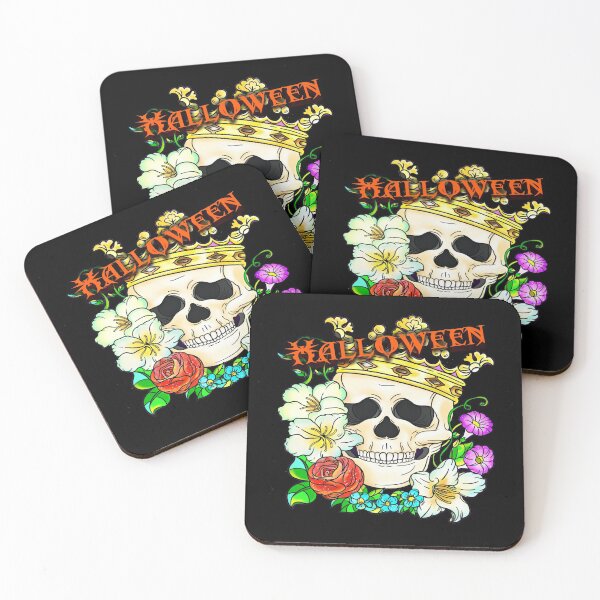 Item preview, Calavera de flor de Halloween designed and sold by Medly.