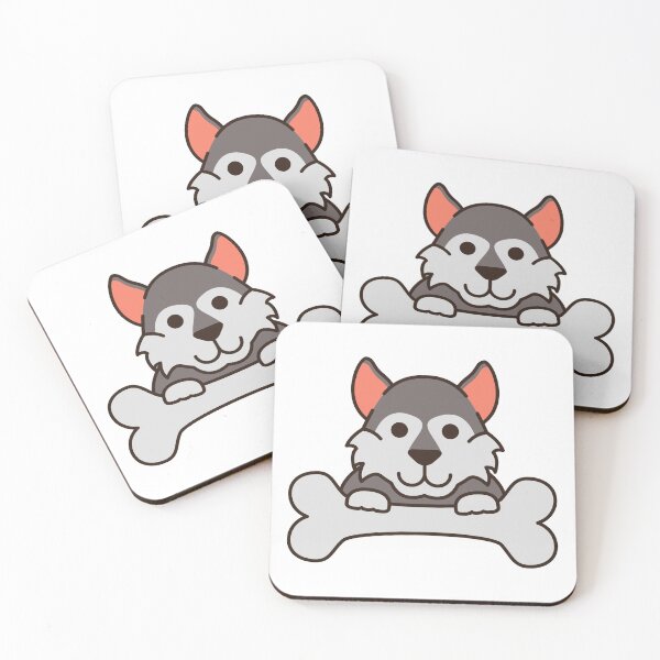 Item preview, Cute husky with bone designed and sold by happyfunshop.