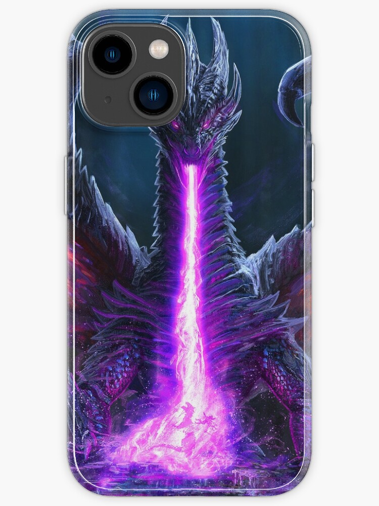 Flaming Black Purple Dragon Fire Graphic