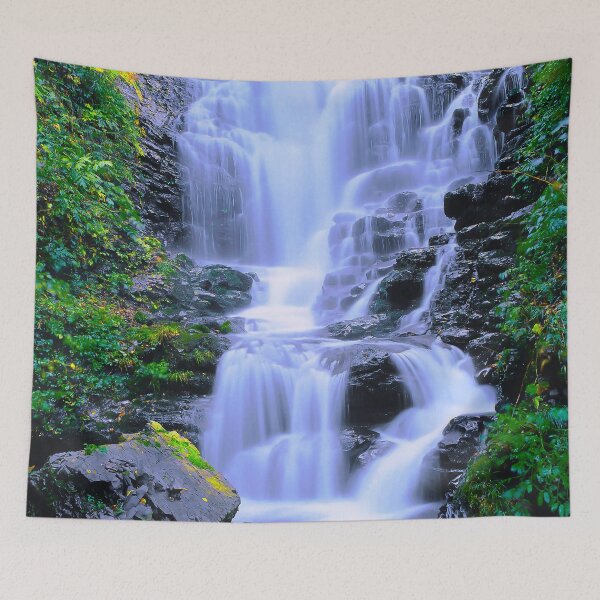 Item preview, Beautiful Waterfall In The Forest designed and sold by PinkPandaDesign.