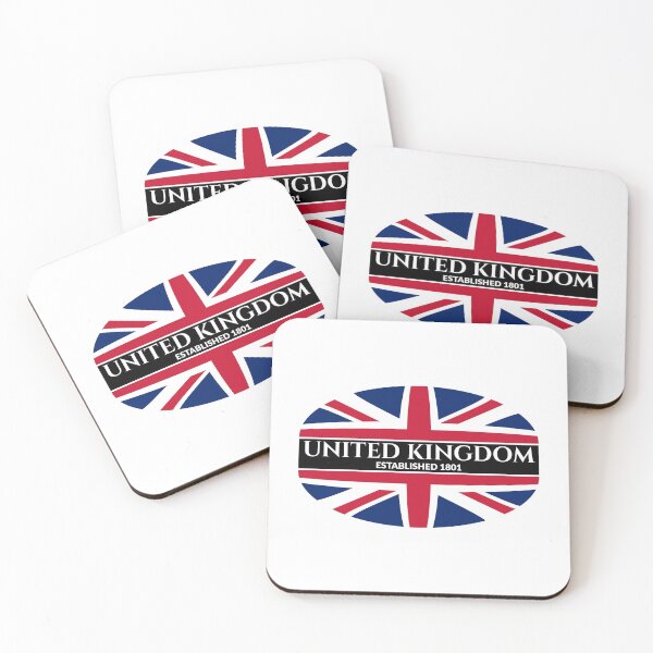 Item preview, Copy of United Kingdom Established 1801 Union Jack (Inverse Text) designed and sold by Worldesigns by Artsiren.