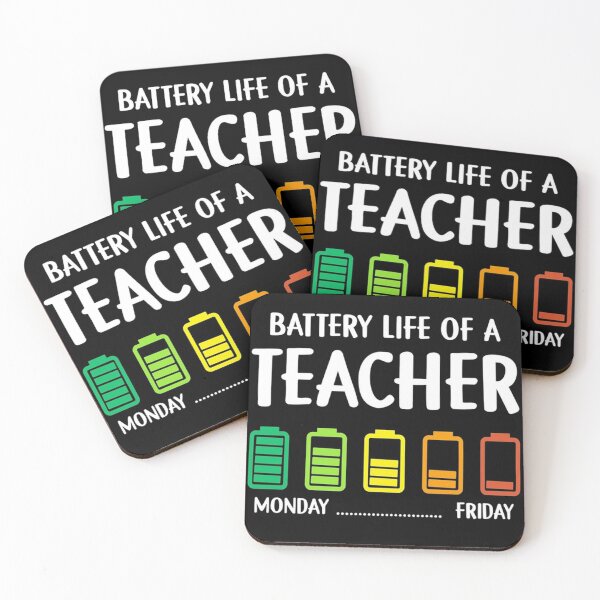 Item preview, Battery Life Of A Teacher Monday Friday | Back To School designed and sold by ghazalish.