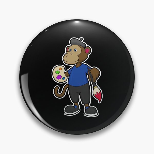 Item preview, Monkey as Painter with Paint & Brush designed and sold by Snabdesign84.