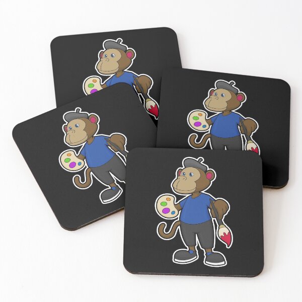 Item preview, Monkey as Painter with Paint & Brush designed and sold by Snabdesign84.