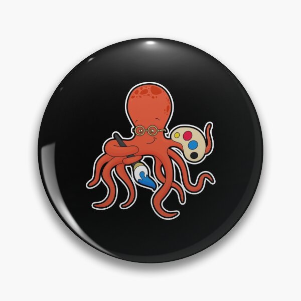 Item preview, Octopus as Painter with Paint & Brush designed and sold by Snabdesign84.