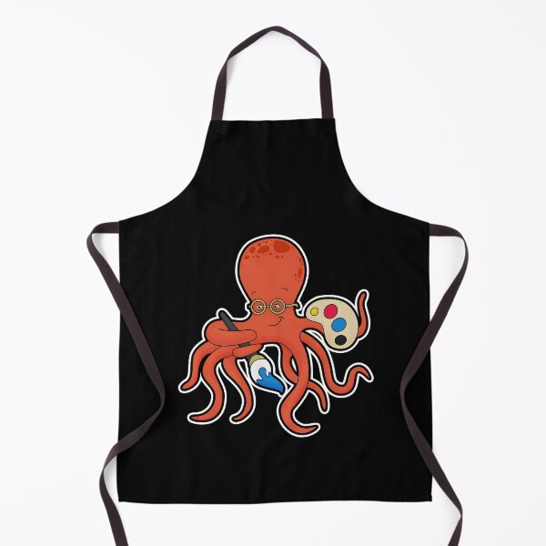 Item preview, Octopus as Painter with Paint & Brush designed and sold by Snabdesign84.