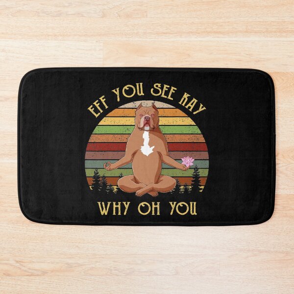 Item preview, Retro Pitbull Dog Yoga Eff You See Kay Why Oh You Shirt designed and sold by lynentara.