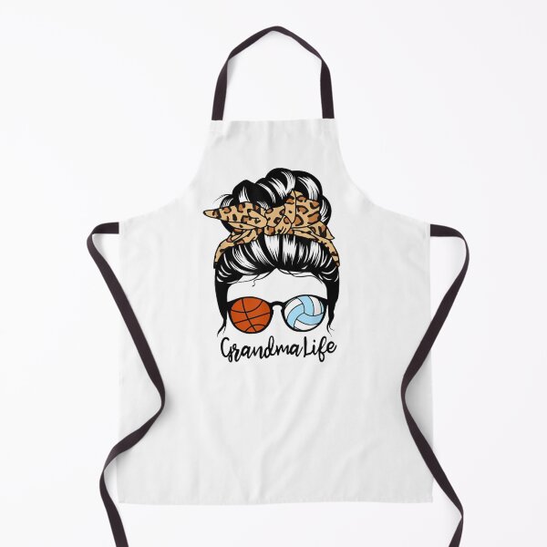 Item preview, Grandma Life Messy Bun Hair leopard Volleyball Basketball designed and sold by ghazalish.