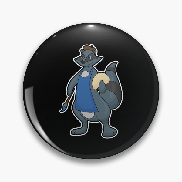 Item preview, Racoon as Painter with Paintbrush designed and sold by Snabdesign84.