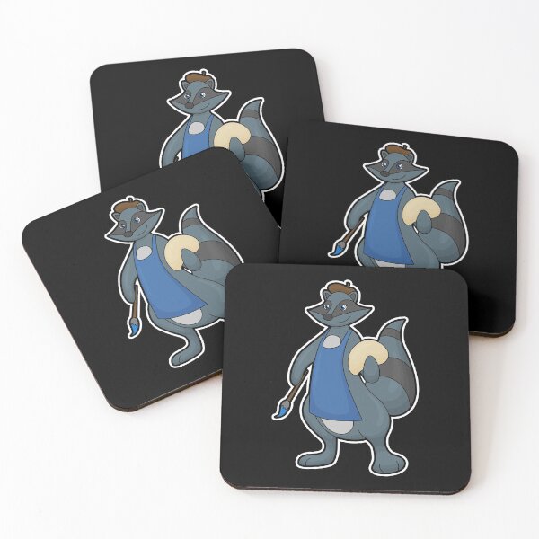 Item preview, Racoon as Painter with Paintbrush designed and sold by Snabdesign84.