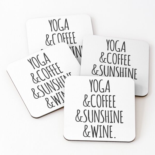 Item preview, YOGA COFFEE SUNSHINE WINE SHIRT,Cute Yoga Shirt, Womens Yoga Shirt, Womens Coffee Shirt designed and sold by Dinoskaran.