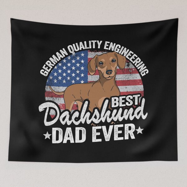 Item preview, German Quality Engineering Best Dachshund Dad Ever Funny Dachshund designed and sold by Stronzi.