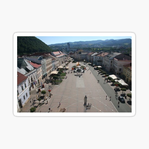 Banska Bystrica town square from above Sticker