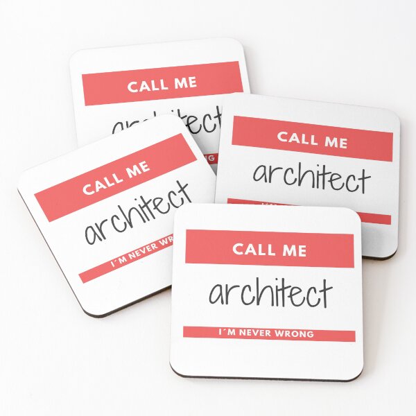 Item preview, Call me Architect, I´m never wrong - Architecture name tag designed and sold by SLGA-Designs.