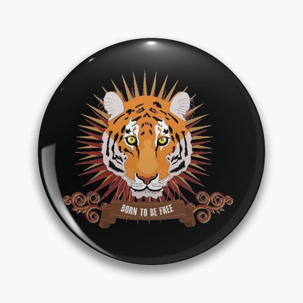 Item preview, Born to be free tiger head t-shirt | tiger head t-shirt  designed and sold by KARTICK DUTTA.