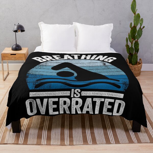 Item preview, Breathing Is Overrated Funny Swimmer Gift Vintage designed and sold by Stronzi.
