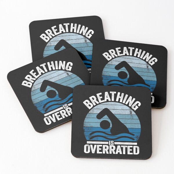 Item preview, Breathing Is Overrated Funny Swimmer Gift  Vintage designed and sold by Stronzi.