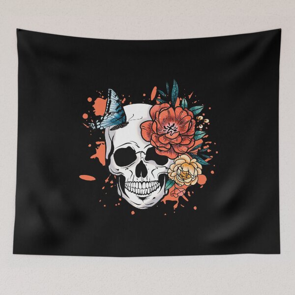 Item preview, Skull With Floral|Let’s Get Spooky designed and sold by yousseftalat2.
