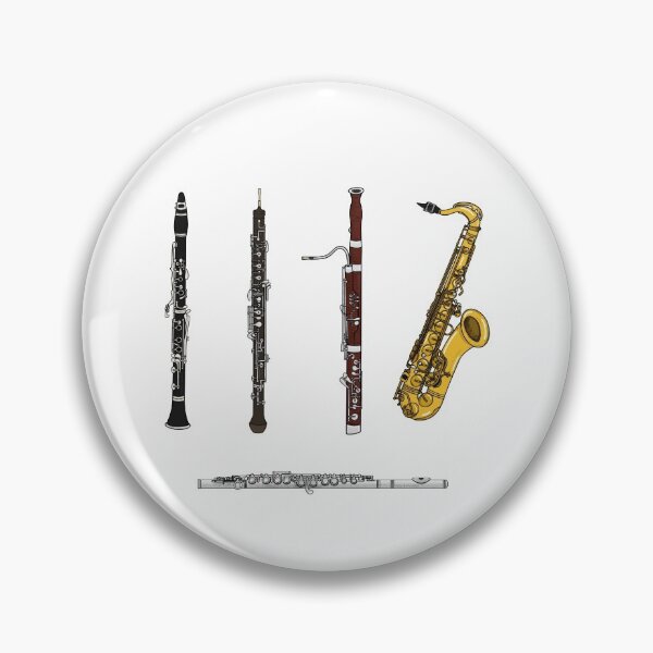 Item preview, Woodwind Instruments Sticker Pack Pattern designed and sold by doodlerob.