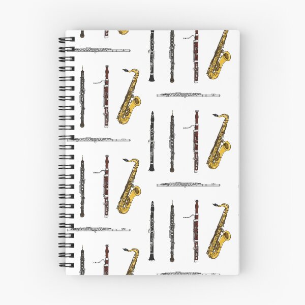Item preview, Woodwind Instruments Sticker Pack Pattern designed and sold by doodlerob.