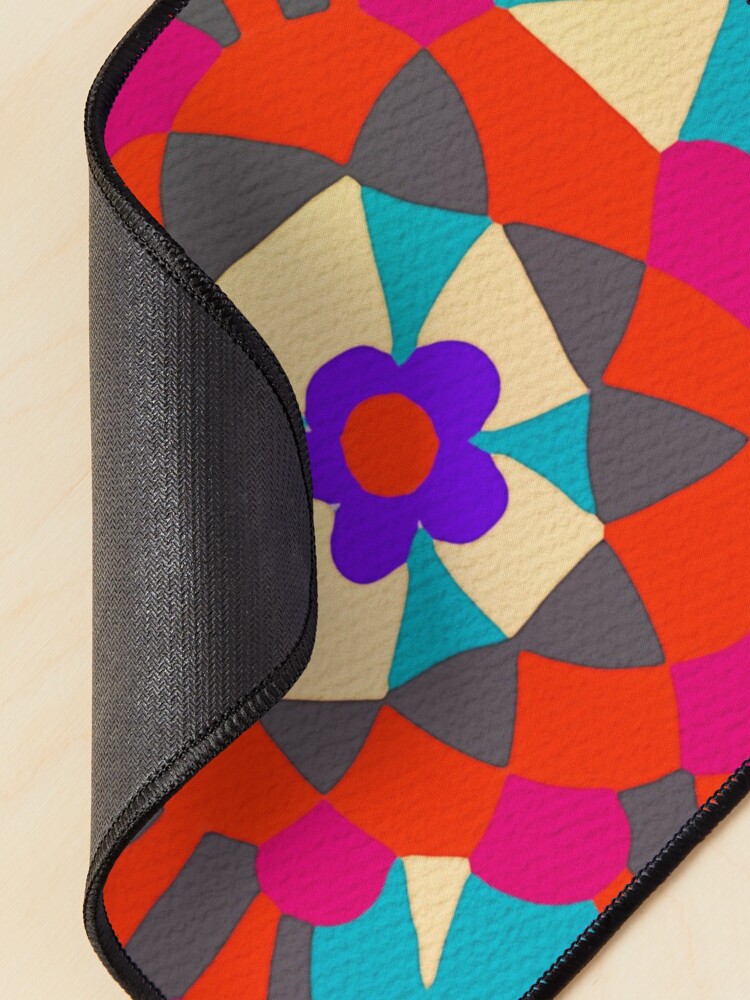 Alternate view of Flower Molecule - Hand Drawn Abstract Art Mouse Pad
