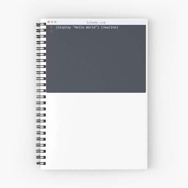 Item preview, . Scheme language Hello World program sample in editor window designed and sold by IuriiVlasenko.