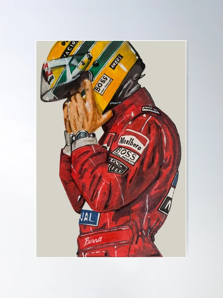 Ayrton Senna Artwork Poster by Sheraz A - Pixels Merch