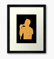 brandon flowers - smile like you mean it silhouette (black) Framed Print