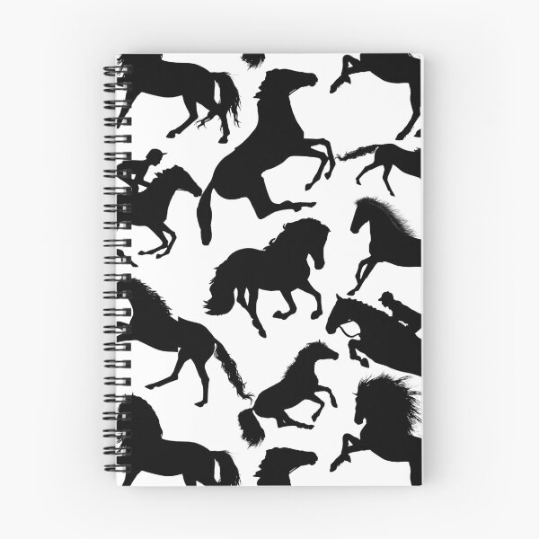 Item preview, Horses and Ponies - Black Horses on White Background designed and sold by Funkykex.