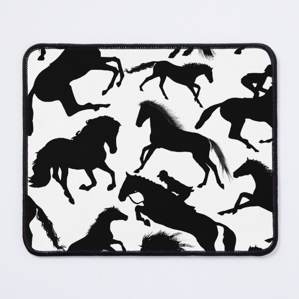Item preview, Horses and Ponies - Black Horses on White Background designed and sold by Funkykex.