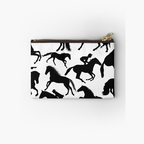 Item preview, Horses and Ponies - Black Horses on White Background designed and sold by Funkykex.