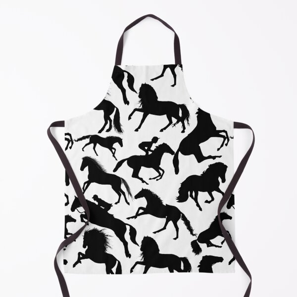 Item preview, Horses and Ponies - Black Horses on White Background designed and sold by Funkykex.